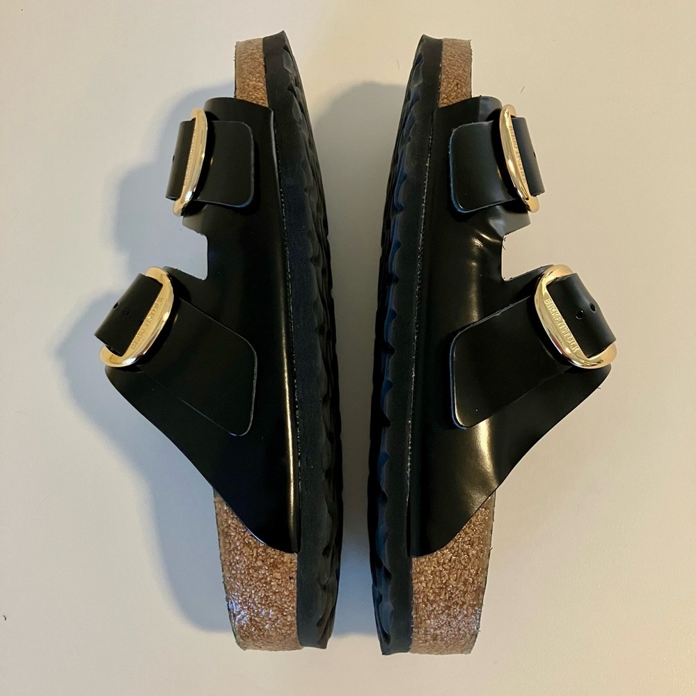 Birkenstock Arizona Big Buckle Sandals in Dressy Black - Picture 3 of 7
